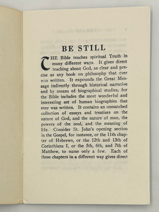 Emmet Fox - Be Still: A Treatment Against Fear - 1962