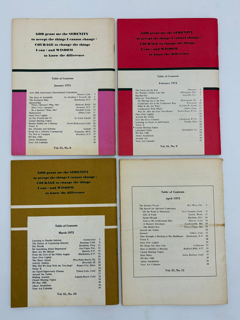 AA Grapevine Complete Set 1975