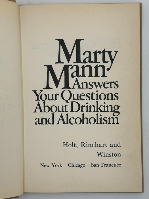 Marty Mann Answers Your Questions About Drinking and Alcoholism - 1970