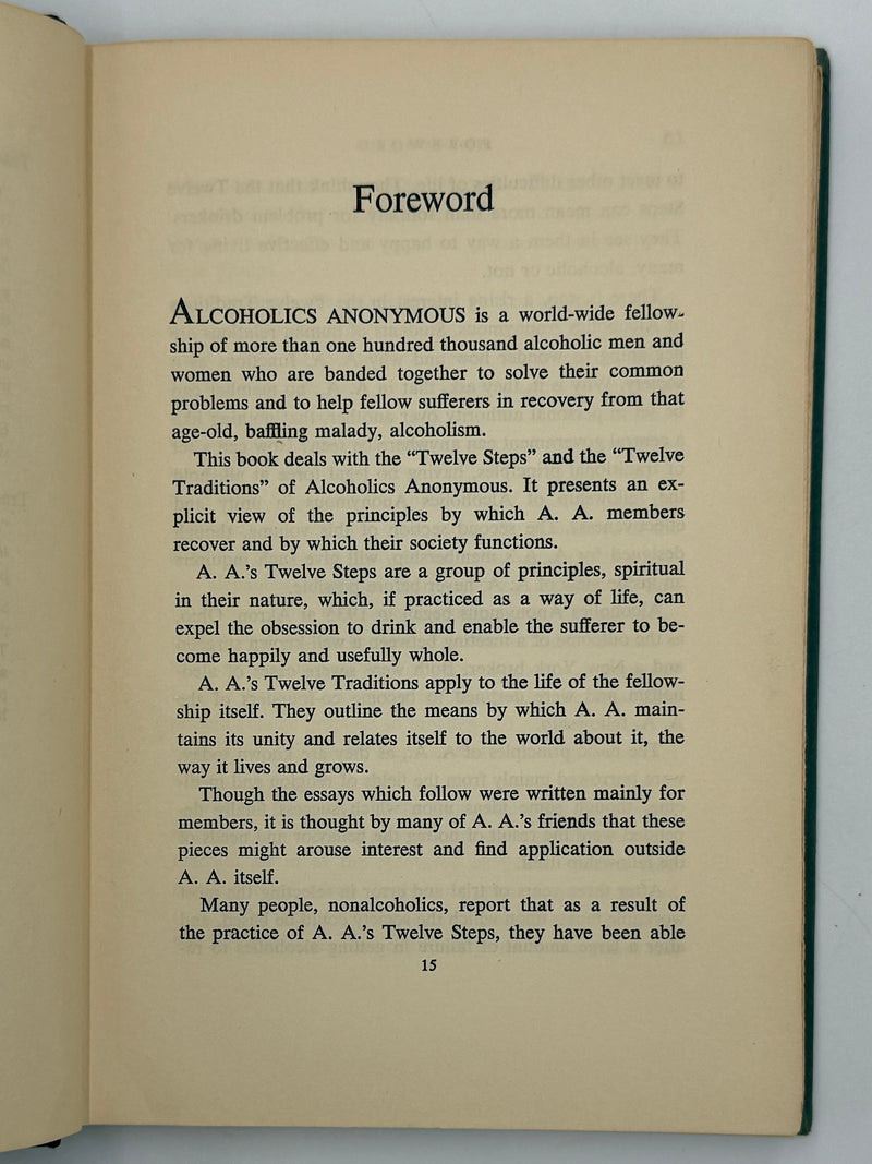 Alcoholics Anonymous Twelve Steps and Twelve Traditions - First Printing from 1953 - ODJ
