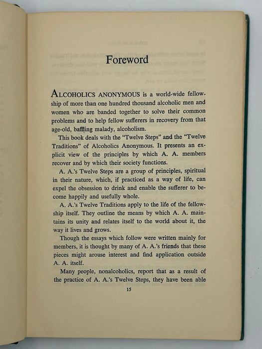 Alcoholics Anonymous Twelve Steps and Twelve Traditions - First Printing from 1953 - ODJ