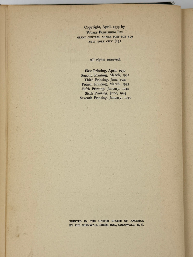 Alcoholics Anonymous First Edition — 7th Printing, January 1945 | Exceptionally Rare Wartime Big Book