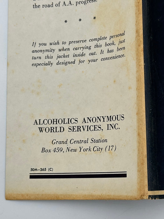 Alcoholics Anonymous Second Edition 7th Printing from 1965 - ODJ