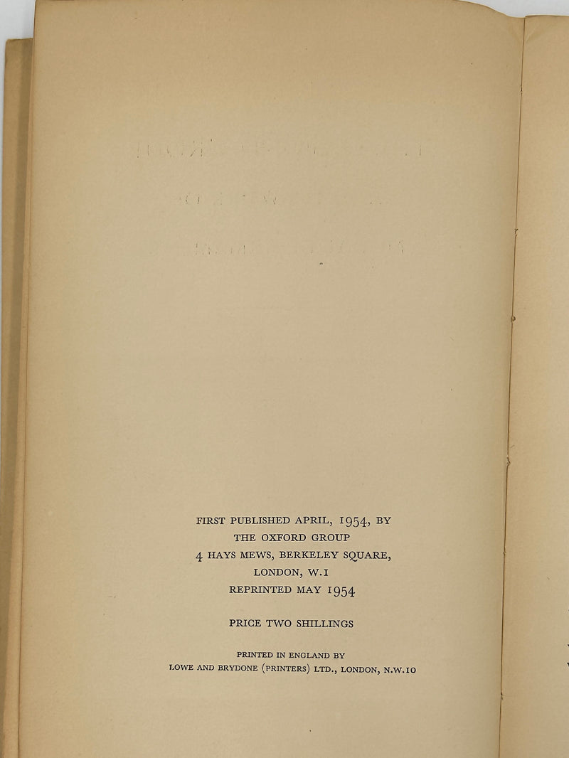 The Oxford Group and it’s Work of Moral Re-Armament - May 1954 West Coast Collection