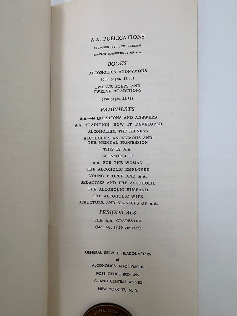 Alcoholics Anonymous and the Medical Profession - 1955