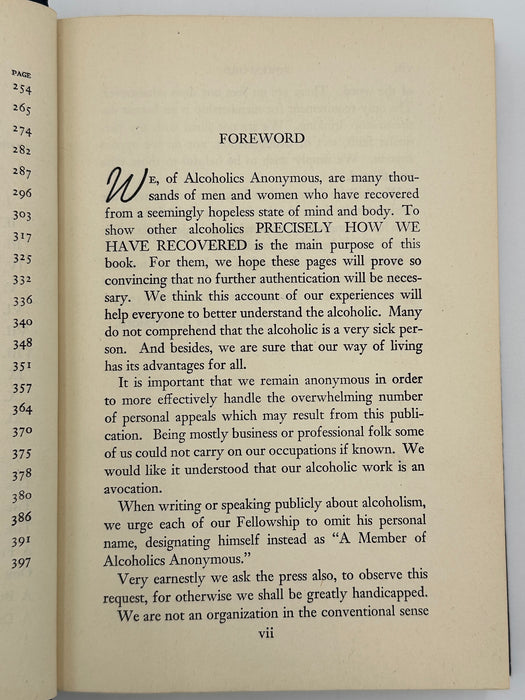 Alcoholics Anonymous First Edition 11th Printing from 1947 - ODJ Recovery Collectibles