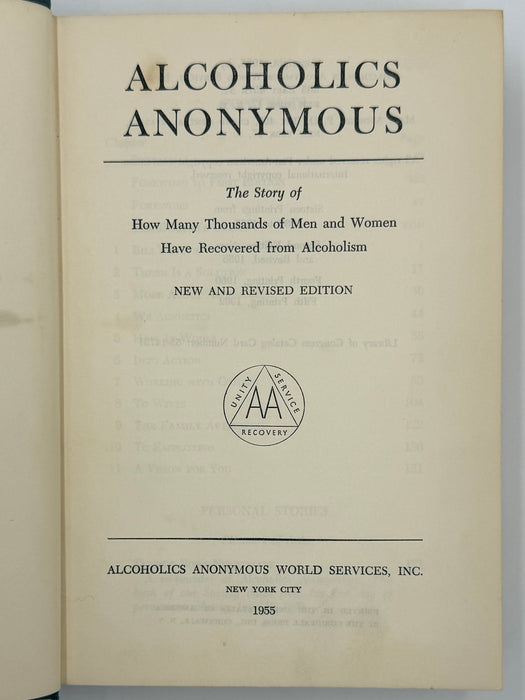 Alcoholics Anonymous Second Edition 5th Printing with ODJ