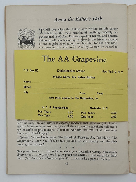 AA Grapevine from May 1955