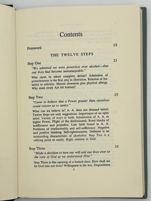 Alcoholics Anonymous Twelve Steps And Twelve Traditions - 11th Printing from 1972