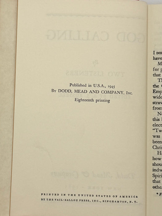 God Calling edited by A.J. Russell - 18th Printing from 1963