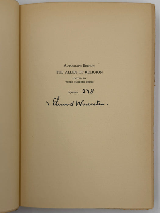 SIGNED by Elwood Worcester - Allies of Religion - Limited Edition