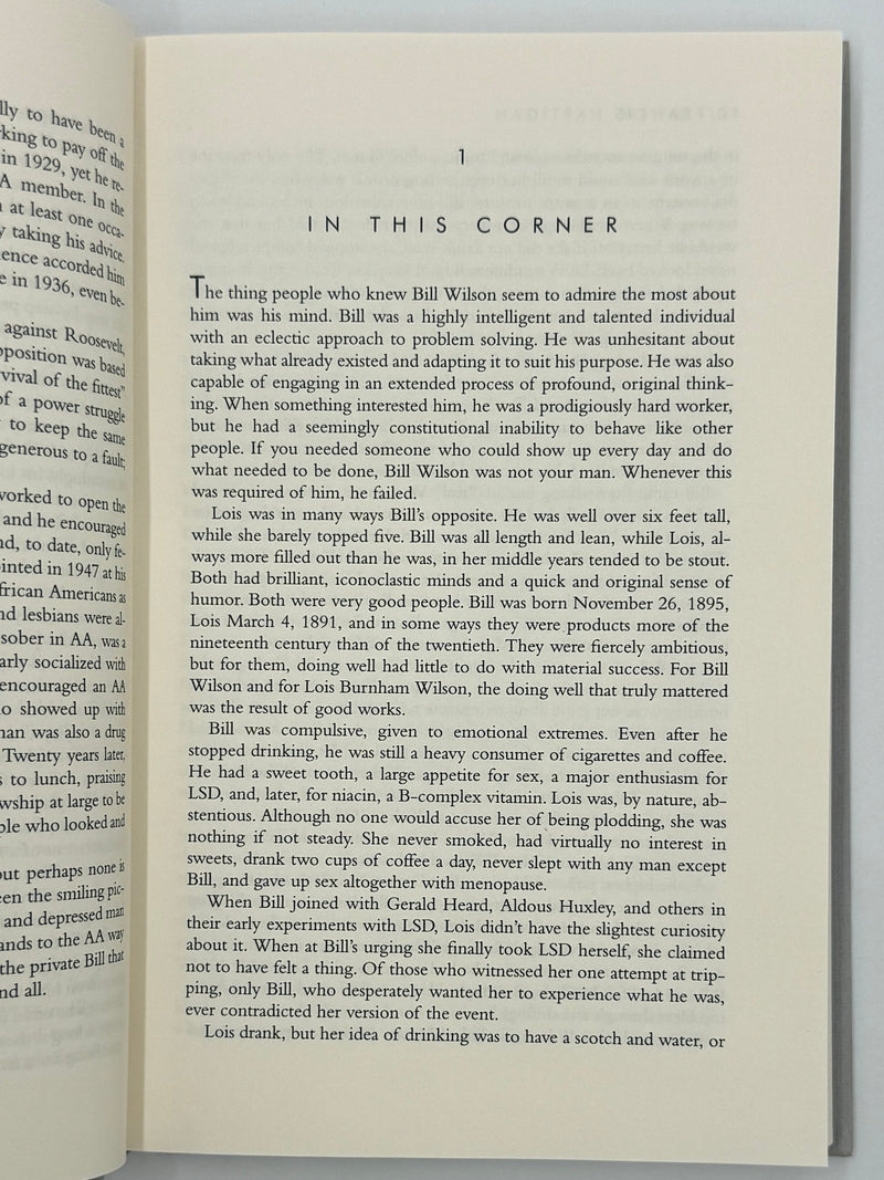 Bill W. by Francis Hartigan - First Printing from 2000 Recovery Collectibles