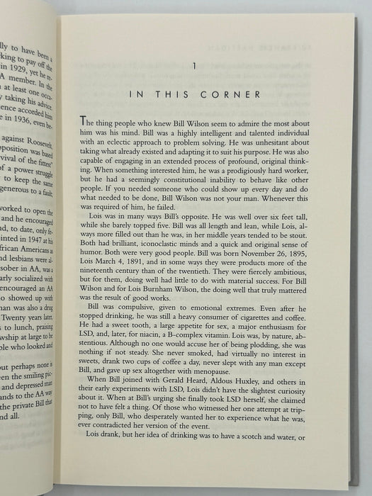 Bill W. by Francis Hartigan - First Printing from 2000 Recovery Collectibles