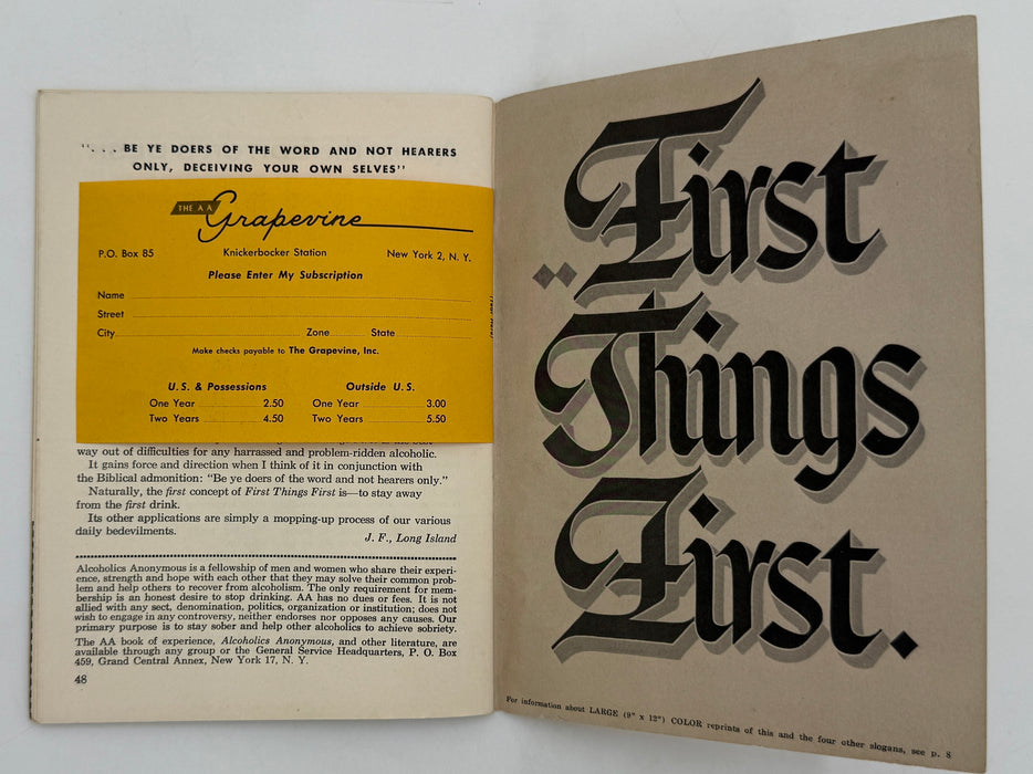 AA Grapevine from October 1956 - Tranquilizers