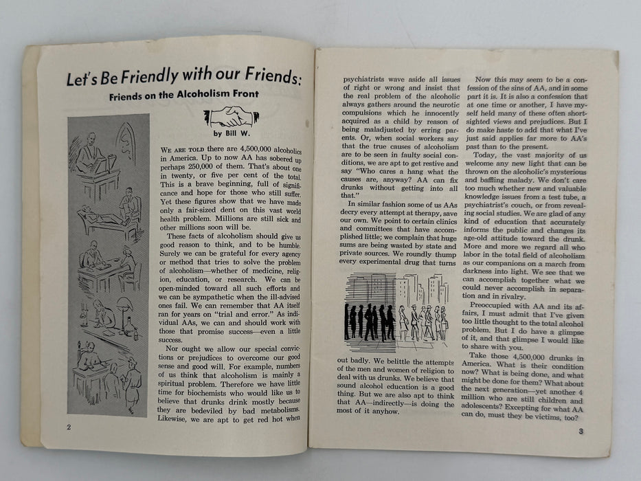 AA Grapevine from March 1958 - Let’s Be Friendly With Our Friends by Bill