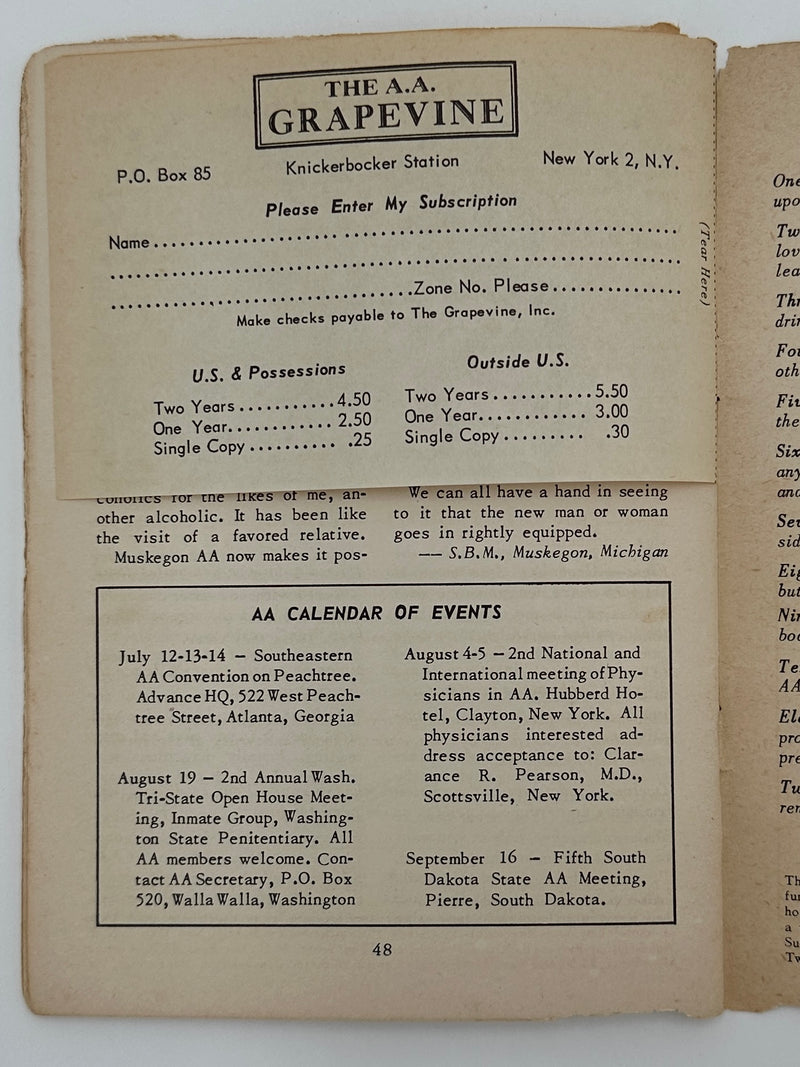 AA Grapevine from July 1951 - Easy Does It