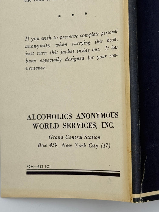 Alcoholics Anonymous Second Edition 5th Printing with ODJ