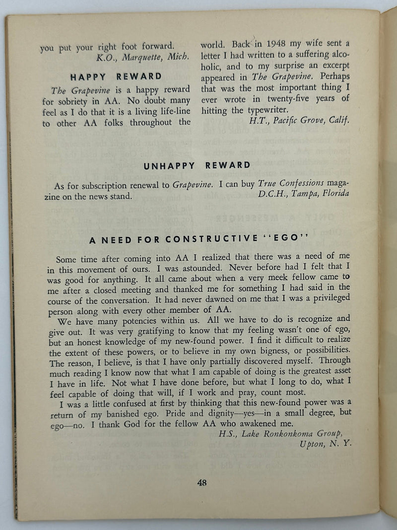 AA Grapevine - August 1953 - Family Circle by Lois W Recovery Collectibles