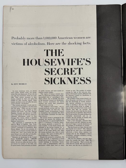 Saturday Evening Post from January 1962 - The Housewife’s Secret Sickness