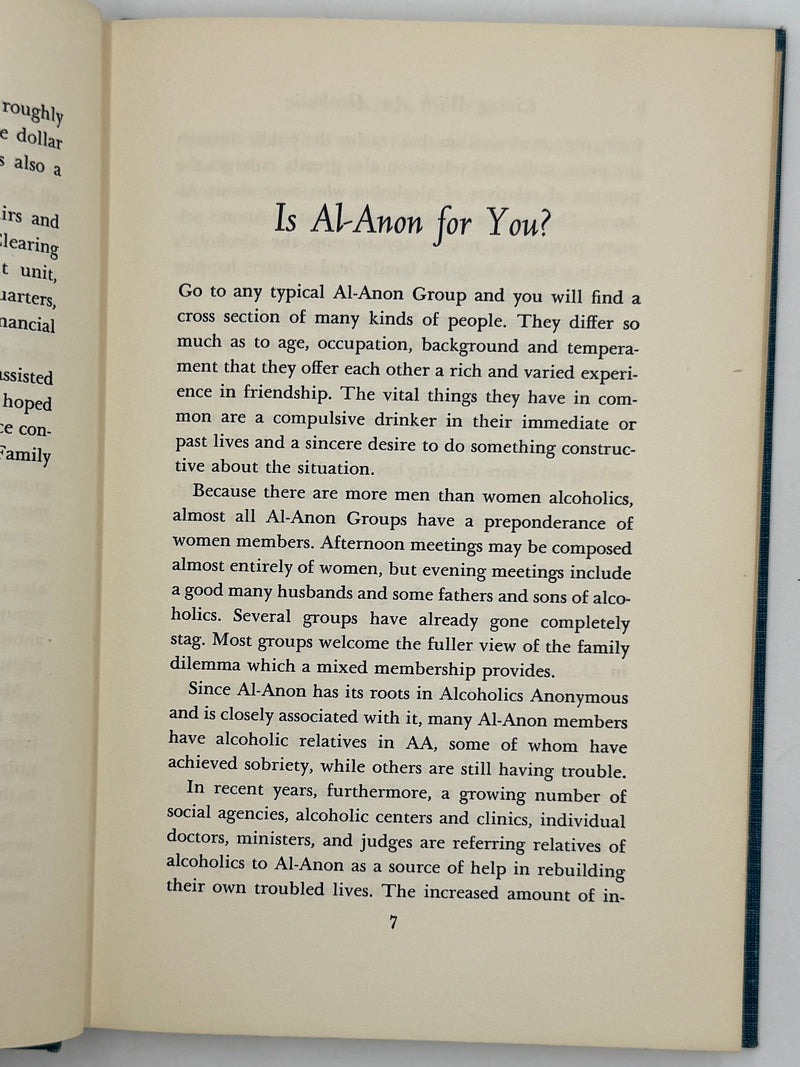 Living with an Alcoholic with the Help of Al-Anon - First Revised Printing from March 1960 - ODJ