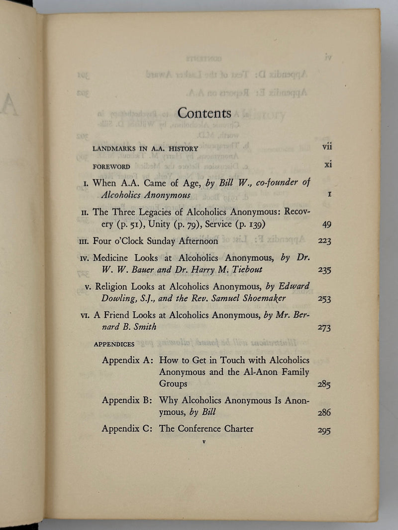 Alcoholics Anonymous Comes of Age — First Edition, First Printing (1957) Harper & Brothers Issue — Original Dust Jacket