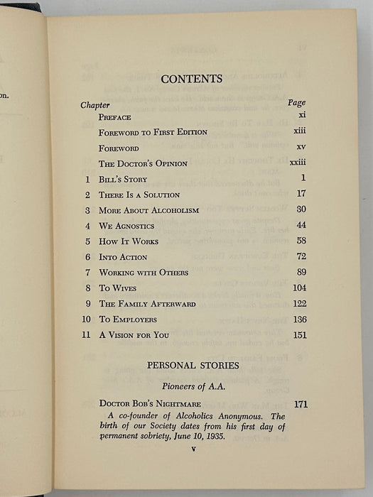 Alcoholics Anonymous Second Edition 4th Printing from 1960 - ODJ