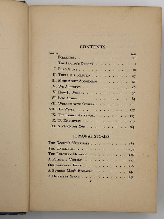 Alcoholics Anonymous First Edition Light Blue 3rd Printing from 1942 - RDJ