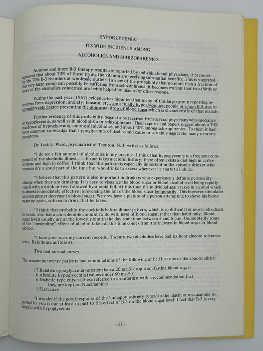 The Vitamin B-3 Therapy Communications - Signed by Bill W. & Dr. Abram Hoffer
