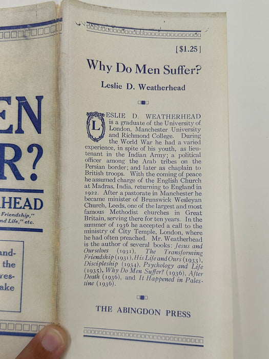 Why Do Men Suffer? by Leslie D. Weatherhead