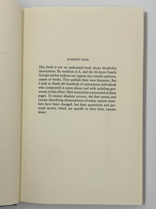 Getting Better: Inside Alcoholics Anonymous by Nan Robertson - 1st Printing from 1988