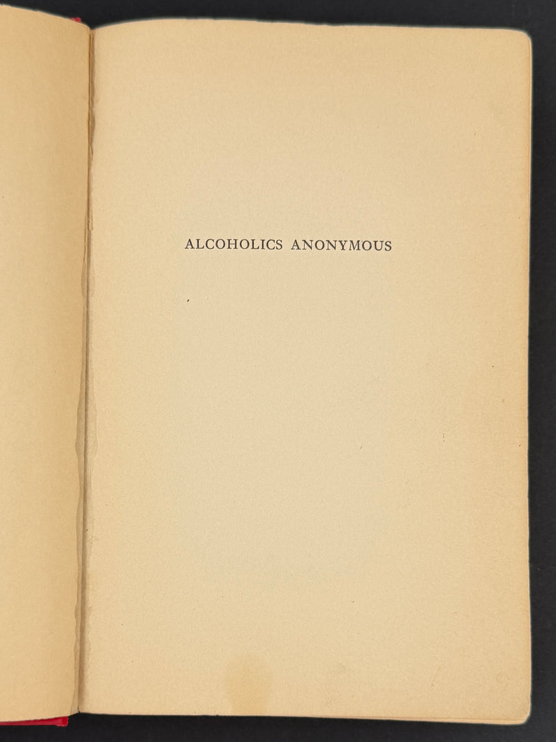 Alcoholics Anonymous — First Edition, First Printing | April 1939