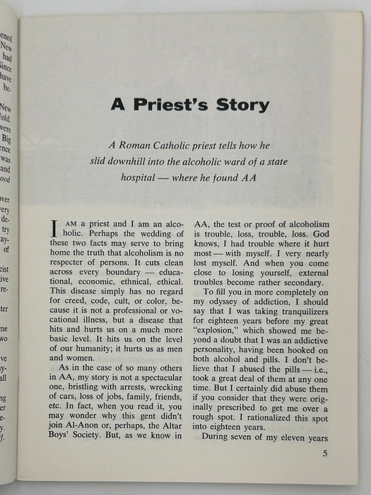 AA Grapevine from May 1968 - A Priest’s Story
