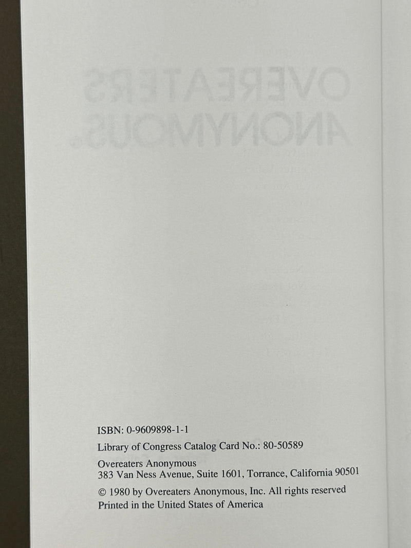 Overeaters Anonymous Book Set