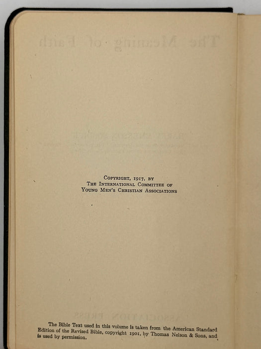 The Meaning of Faith by Harry Emerson Fosdick
