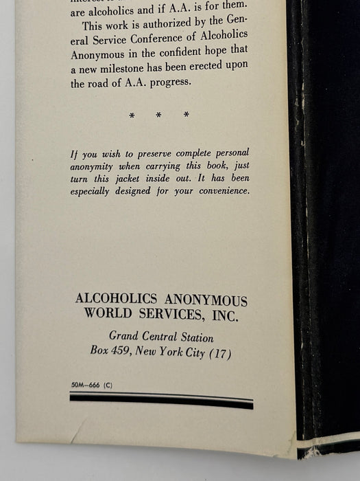 Alcoholics Anonymous Second Edition 8th Printing from 1966 - ODJ