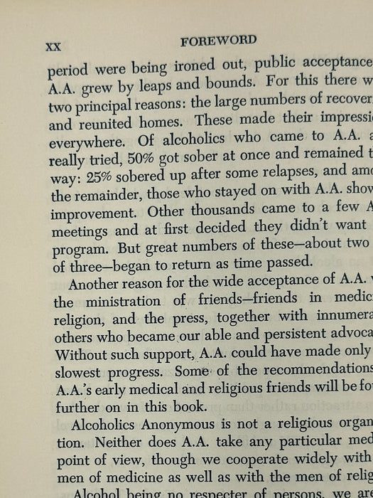 Alcoholics Anonymous Second Edition 2nd Printing - RDJ