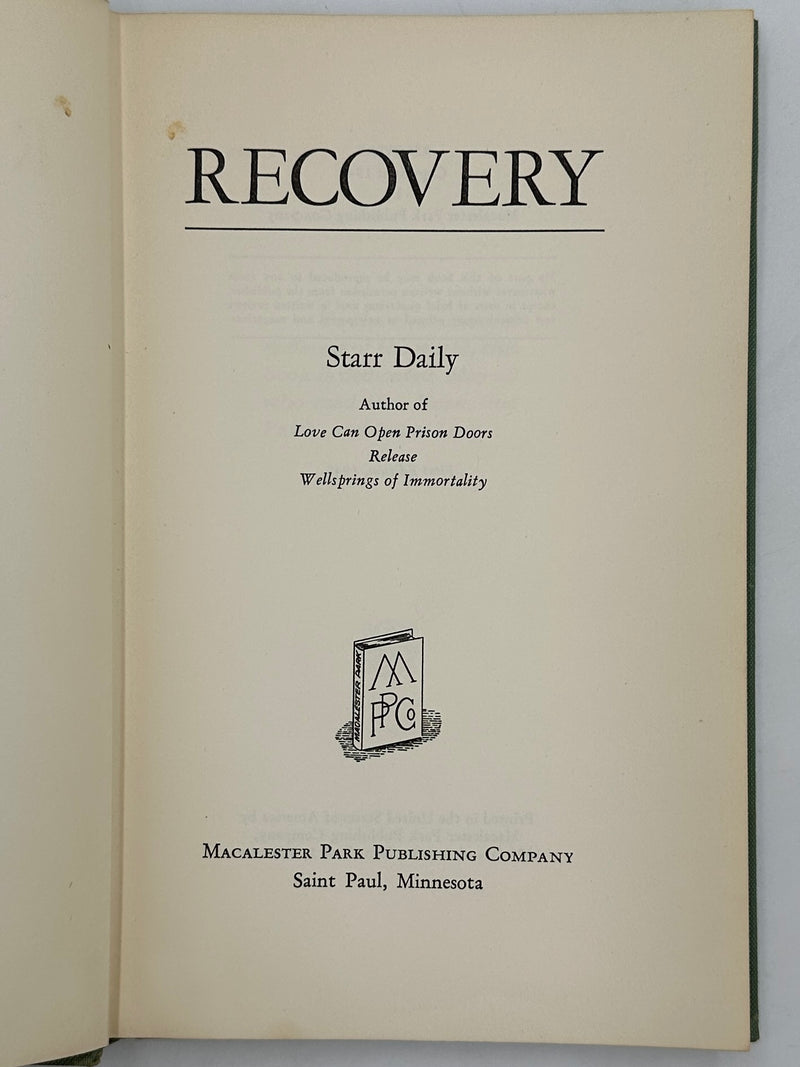 Recovery by Starr Daily