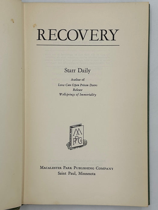 Recovery by Starr Daily