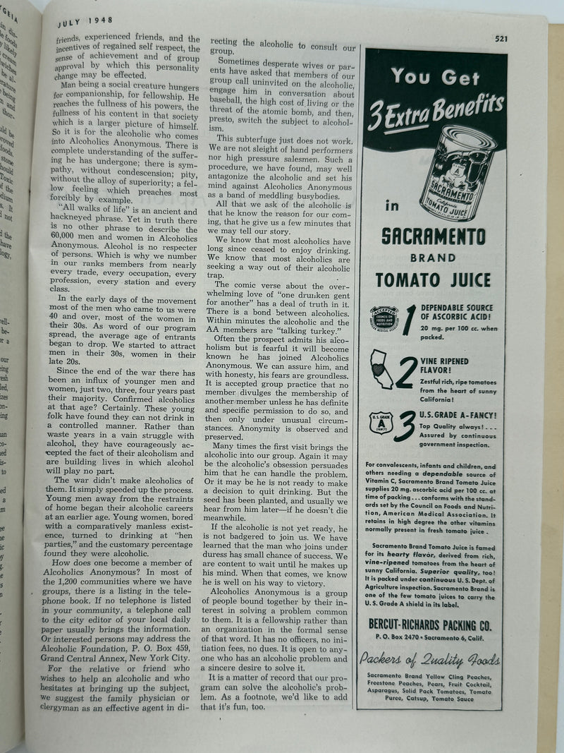 Hygeia: The Health Magazine from July 1948 - Alcoholics Anonymous