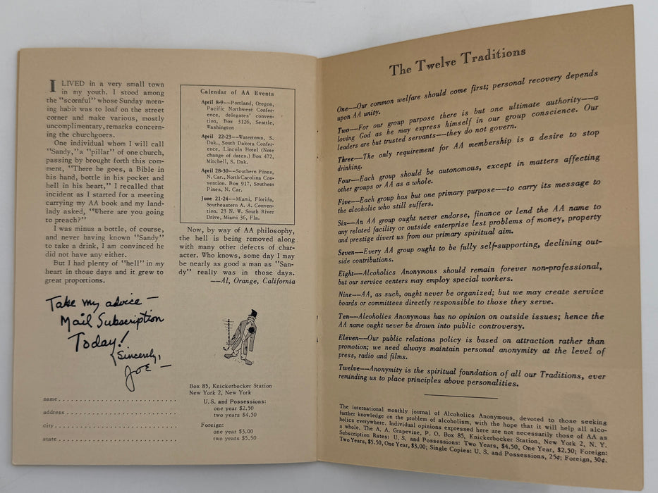 AA Grapevine from March 1950