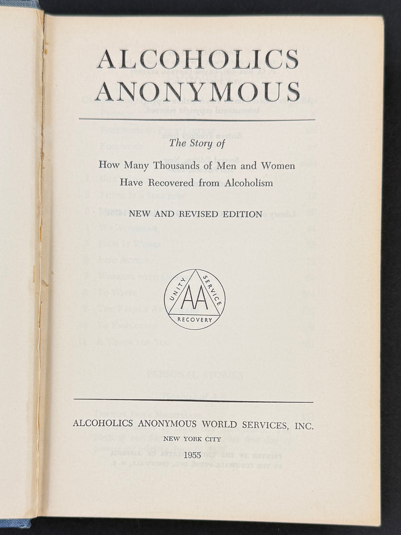 Alcoholics Anonymous Second Edition 4th Printing from 1960 - ODJ