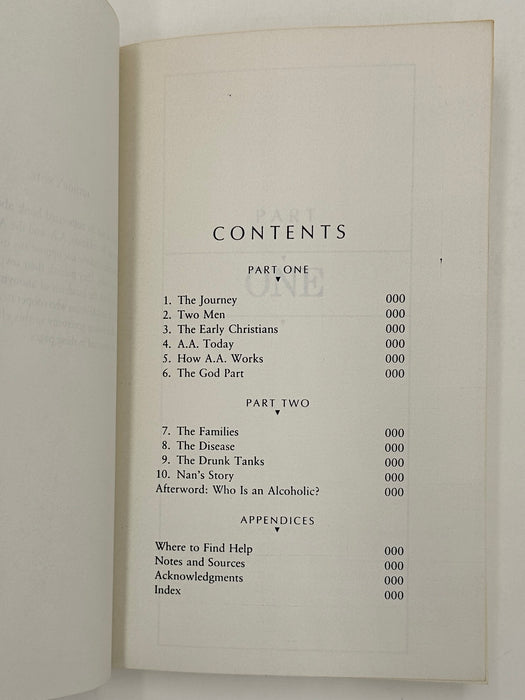 Uncorrected Proof of A.A. Inside Alcoholics Anonymous by Nan Robertson - 1988