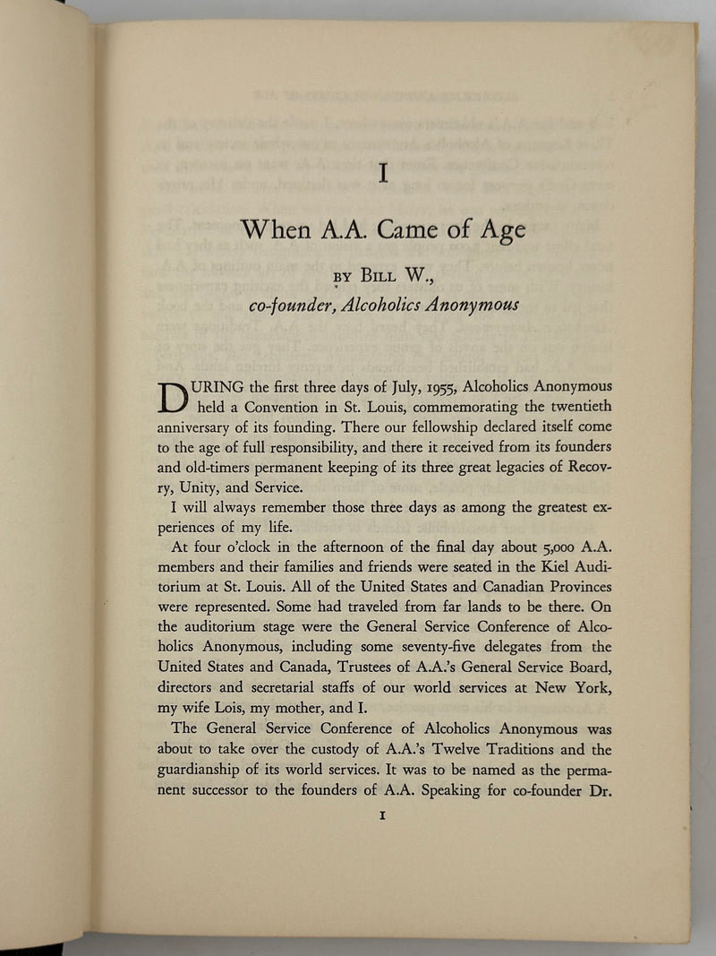 Alcoholics Anonymous Comes of Age — First Edition, First Printing (1957) Alcoholics Anonymous Publishing, Inc.