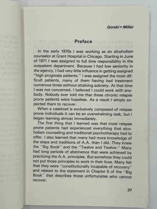 Staying Sober by Terence T. Gorski and Marlene Miller