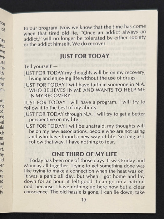 Narcotics Anonymous White Booklet