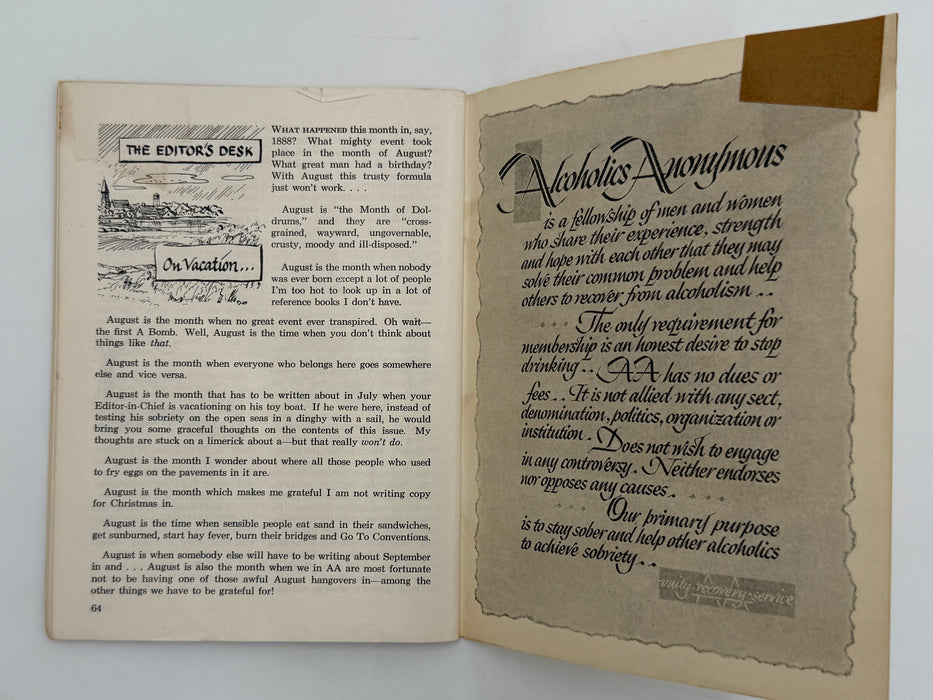 AA Grapevine from August 1957