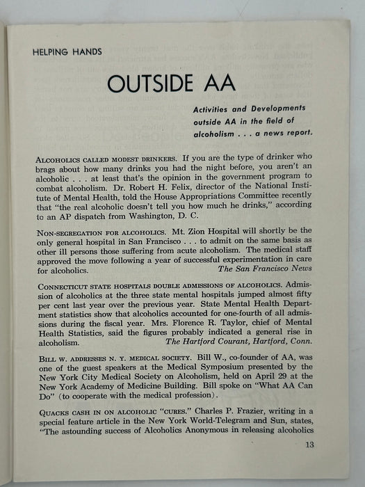 AA Grapevine from July 1958