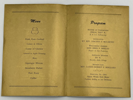 Program from 10th Annual Banquet and Dance in San Francisco - 1964 Recovery Collectibles