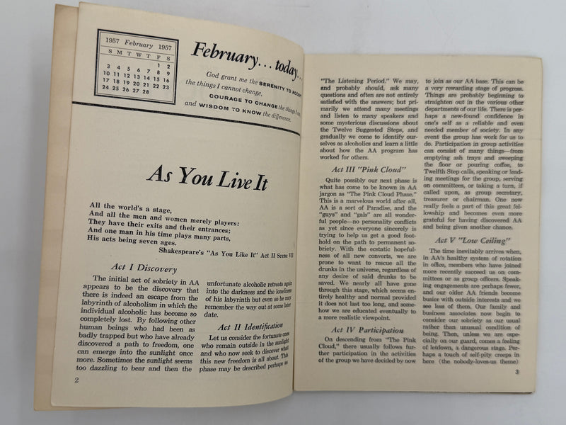 AA Grapevine from February 1957