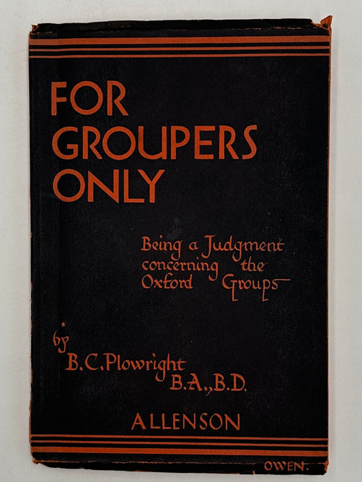 For Groupers Only by B.C. Plowright - 1932 West Coast Collection